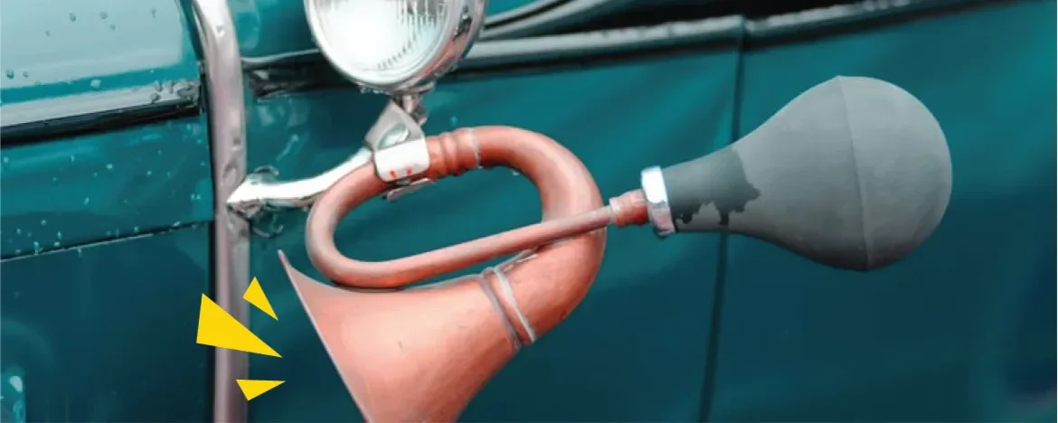 Old fashioned car horn