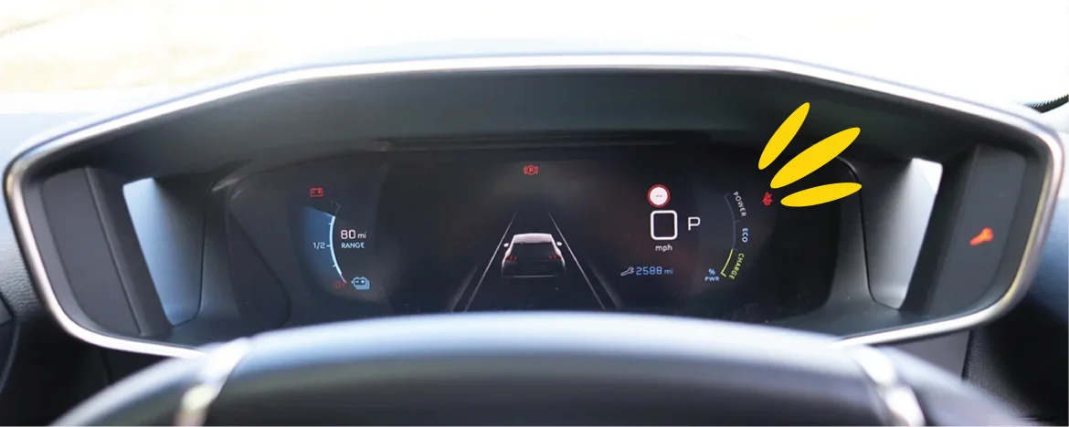 Peugeot E- drivers display