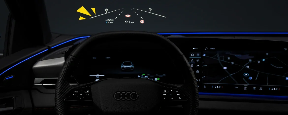 Audi head-up display example