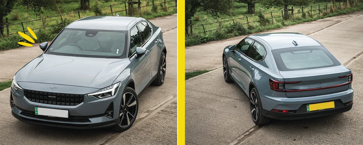 Polestar 2 front and rear design