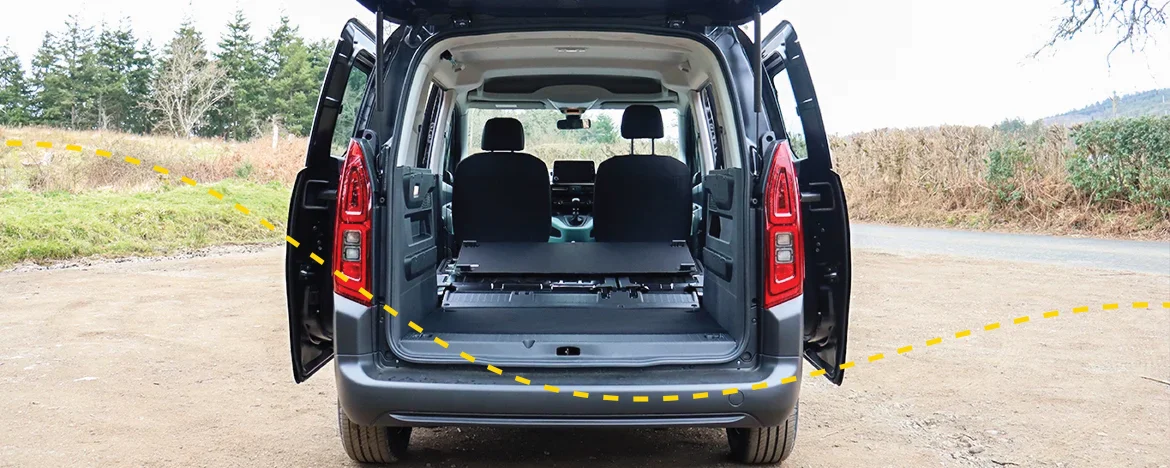Citroën Berlingo boot with seats down