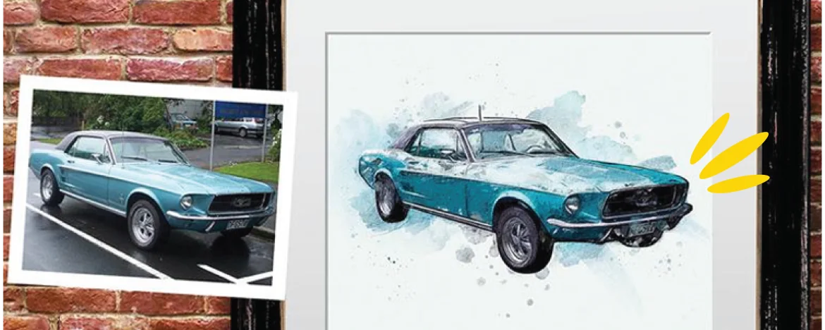 Custom car portrait