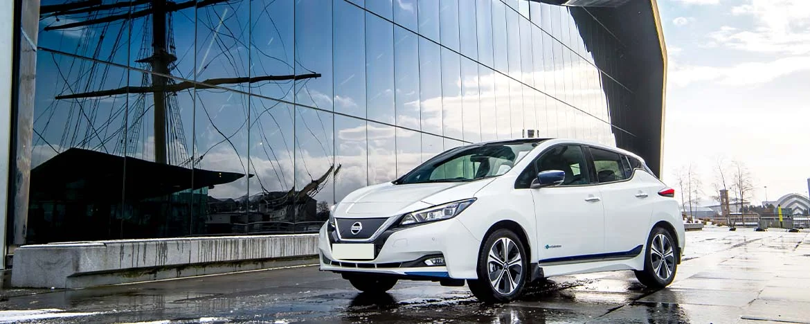 Nissan Leaf parked