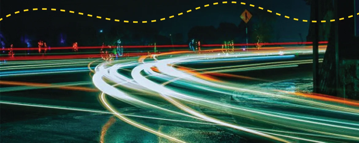 busy road at night