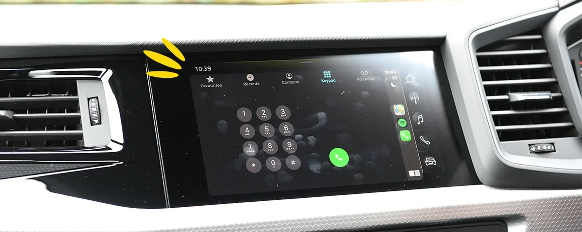Audi A1 infotainment screen