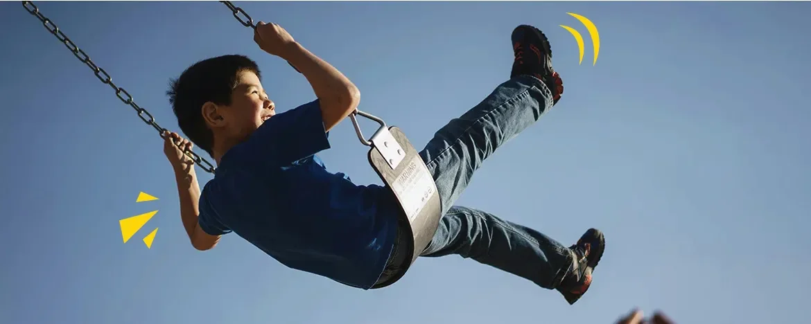 Child on swing
