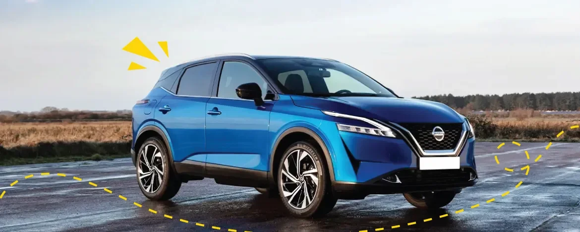 Nissan Qashqai with yellow accents