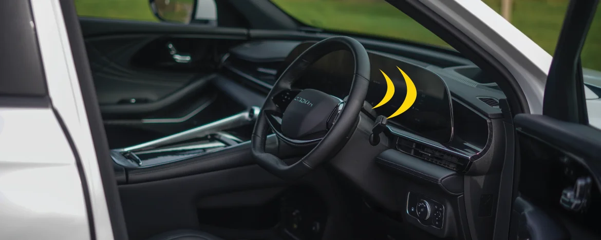 OMODA 9 front interior sneak peak