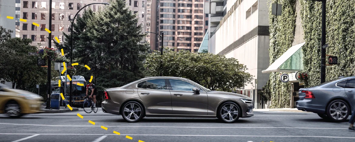 Volvo S60 in the city