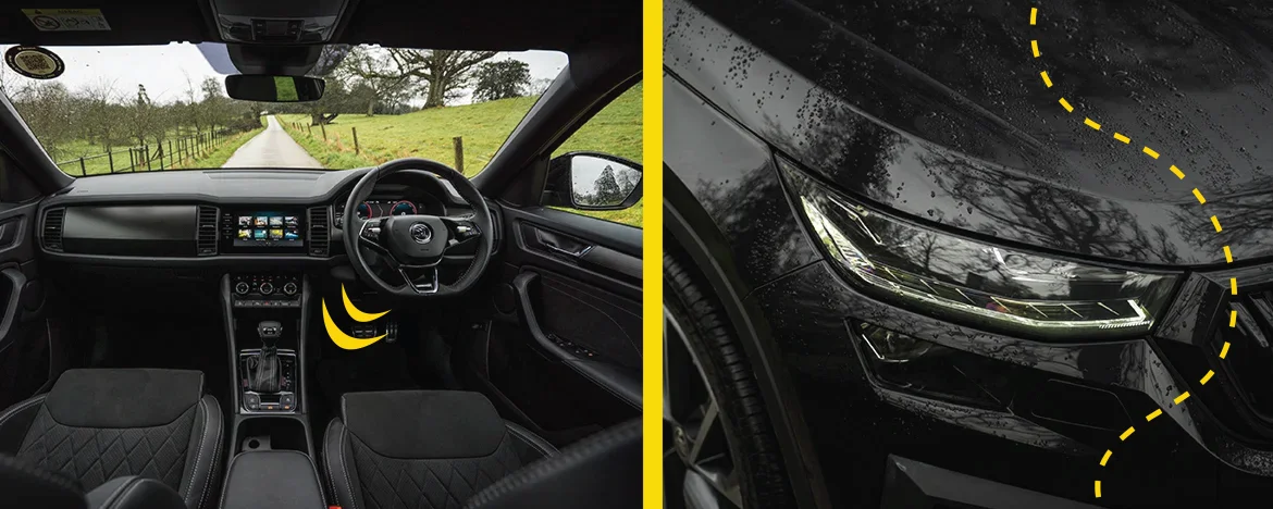 SKODA Kodiaq interior and exterior details