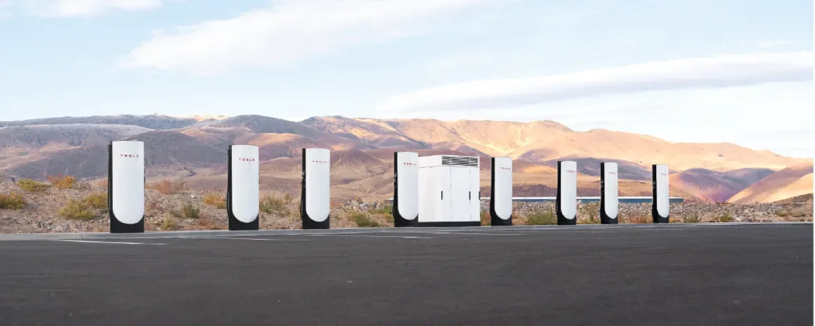 Tesla superchargers