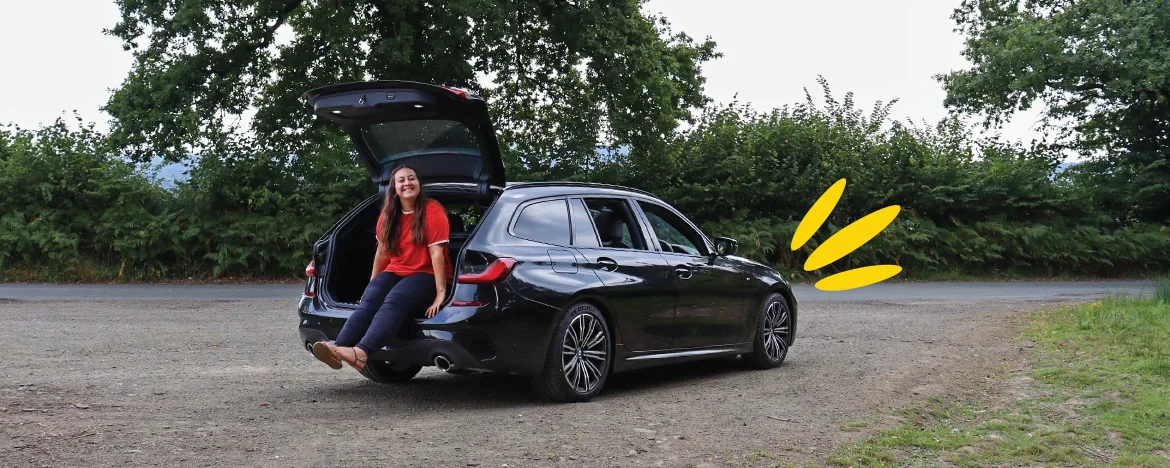 BMW 3 Series Touring person in boot