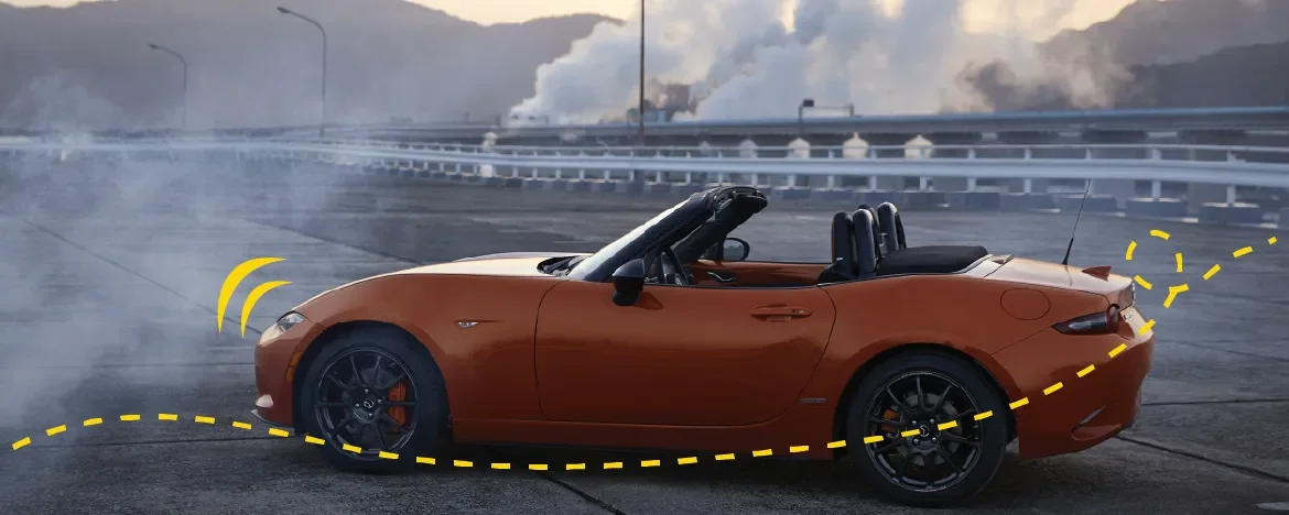 Mazda MX-5 with yellow accents