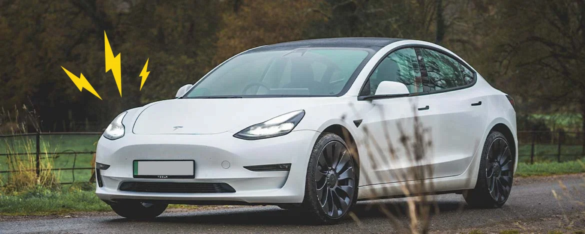 2021 Tesla Model 3 side angle