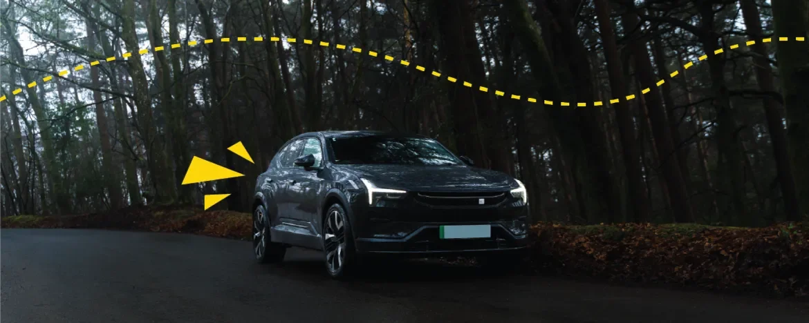 Polestar 3 with yellow accents