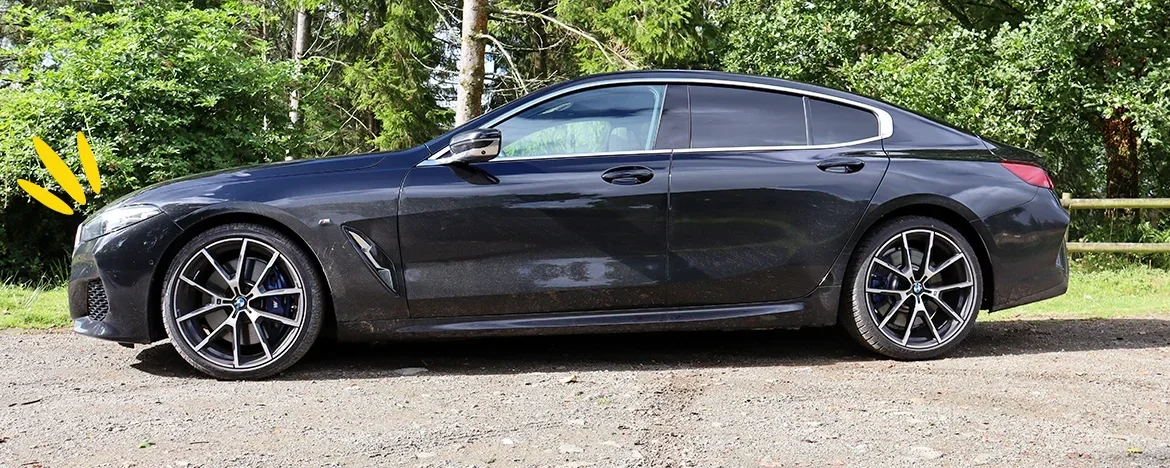 BMW 8 Series 840i Gran Coupe side view