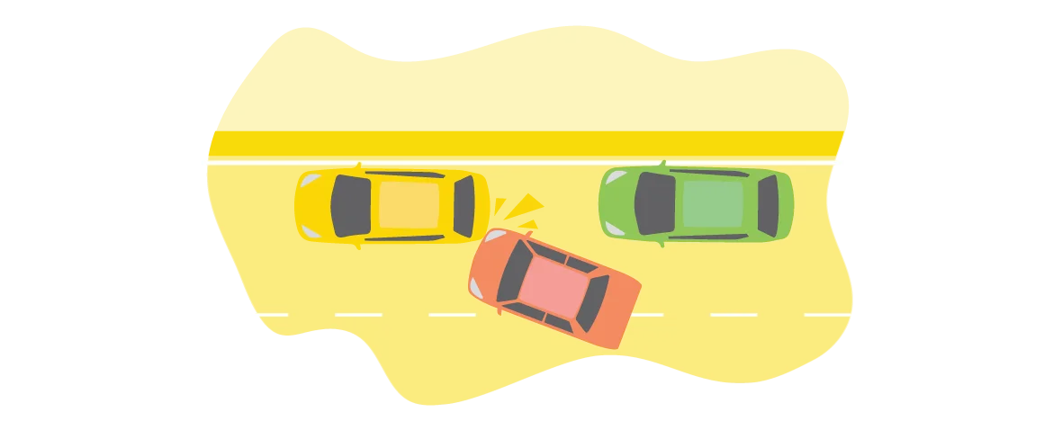 Crash with stationary vehicle