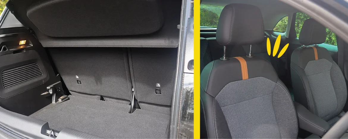 Vauxhall Crossland boot and seats