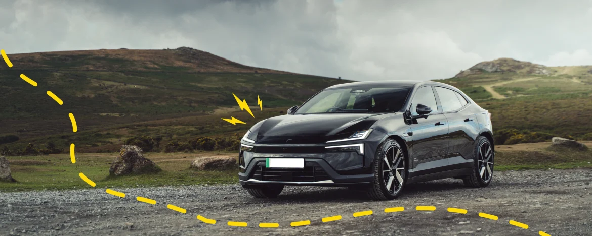 Polestar 4 with yellow accents