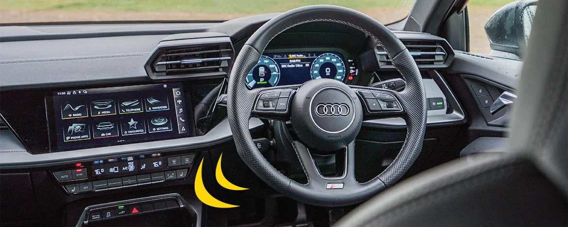 Audi A3 interior steering wheel