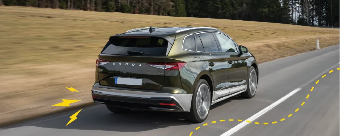 SKODA Enyaq driving