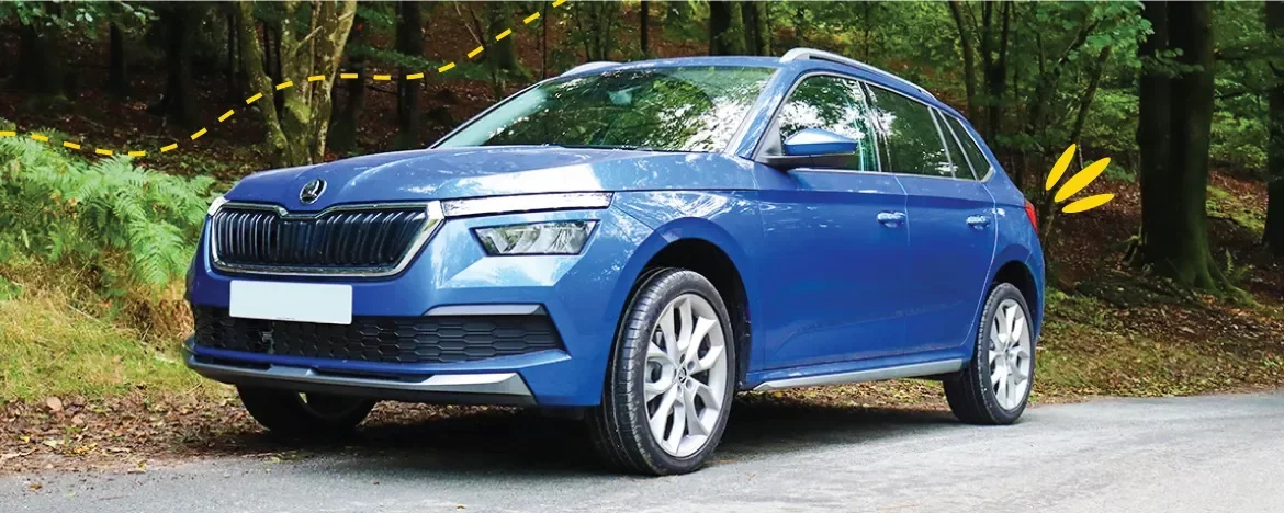 SKODA Kamiq parked on roadside