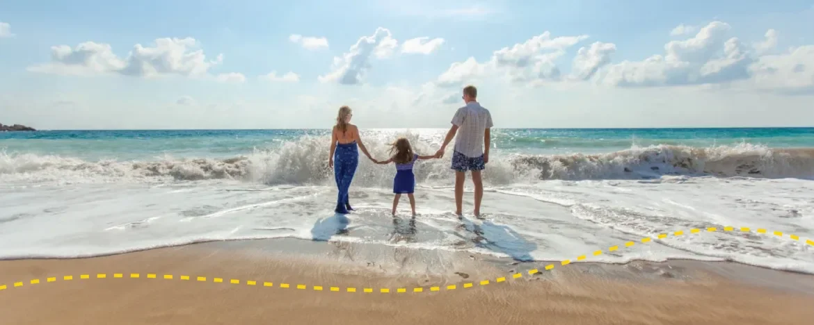 Family on a beach