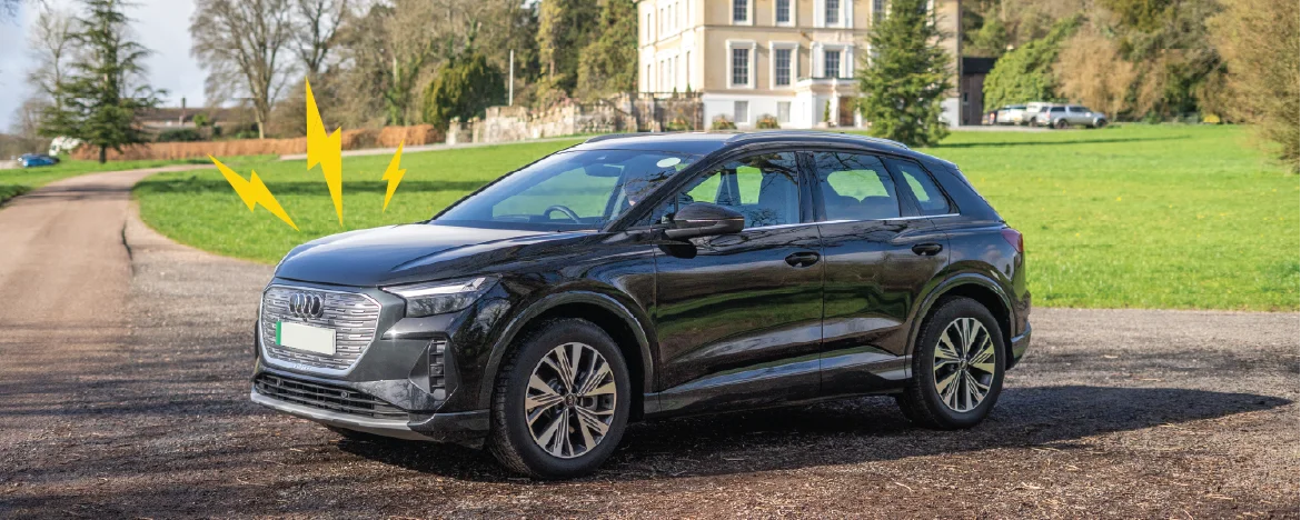 Audi Q4 e-tron parked up