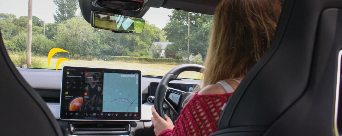 Woman driving Polestar 4