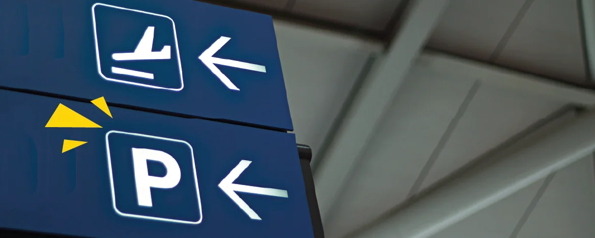 Airport parking signage