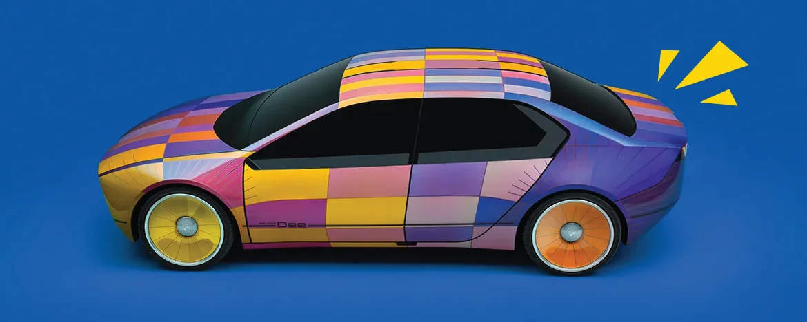 colourful BMW with E Ink technology