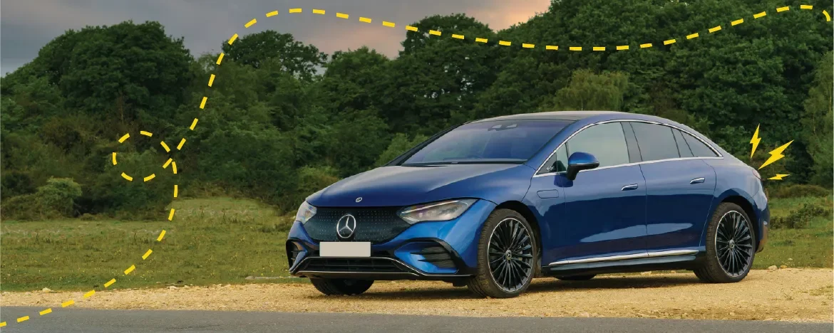 Mercedes-Benz EQE with accents