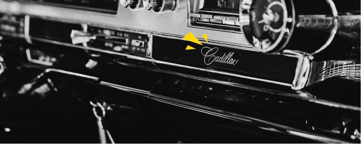 Interior of a cadillac