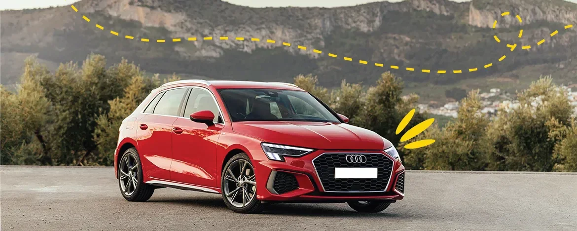 Audi A3 with yellow accents