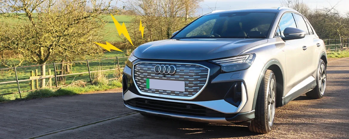 Audi Q4 e-tron parked