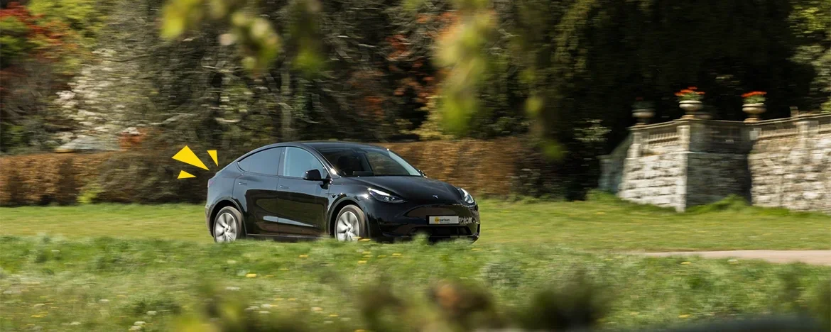 Tesla Model Y driving