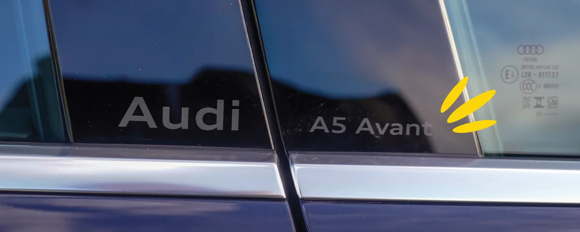 Audi A5 e-hybrid writing