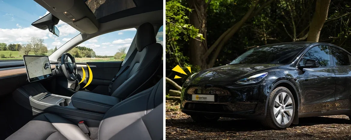 Tesla Model Y interior and exterior