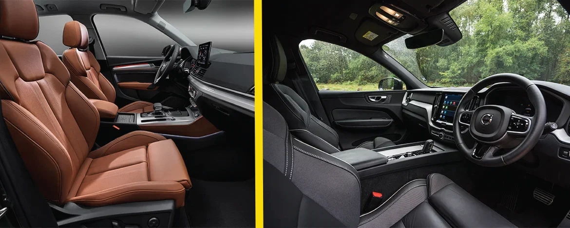 Audi Q5 and Volvo XC60 interior