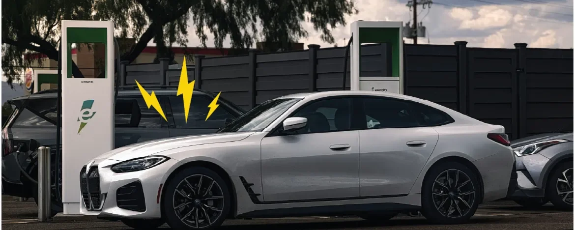 Car on charge
