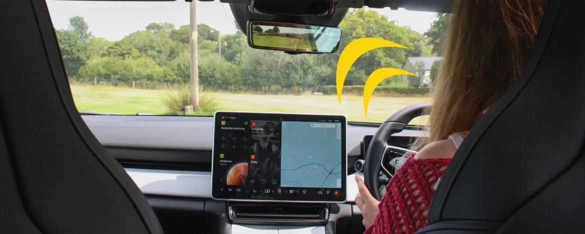 Woman driving Polestar 4