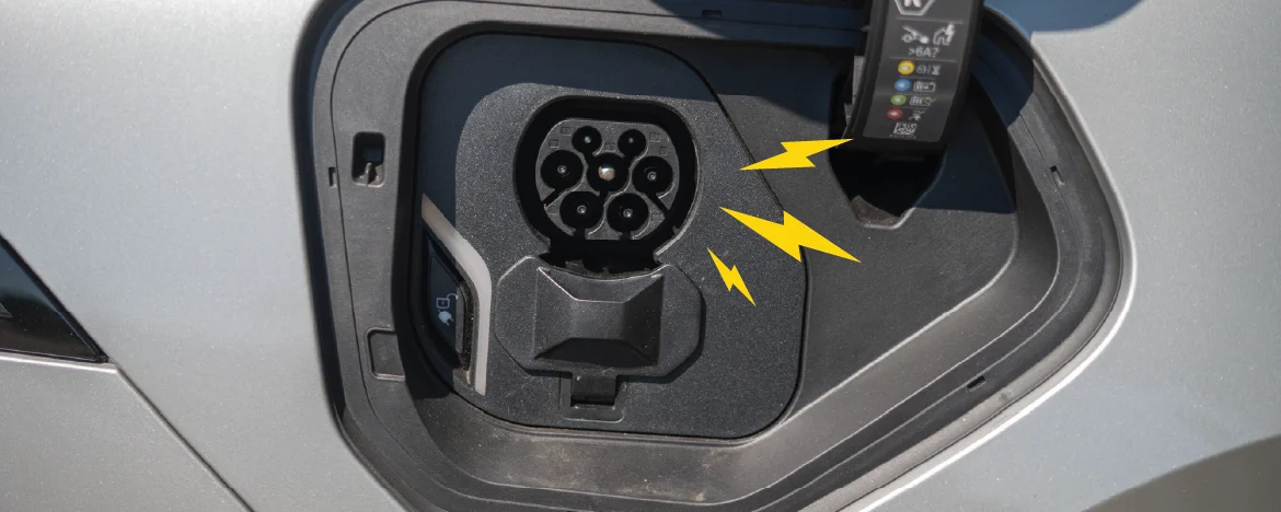 BMW iX3 charging port