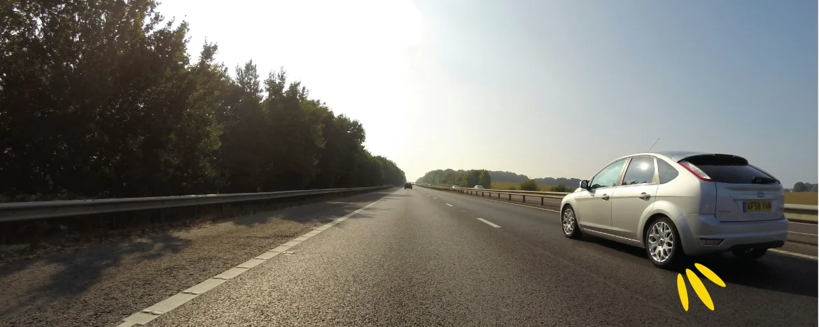 Car on motorway