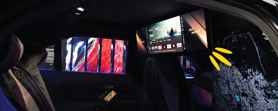 BMW 31 inch cinema screen