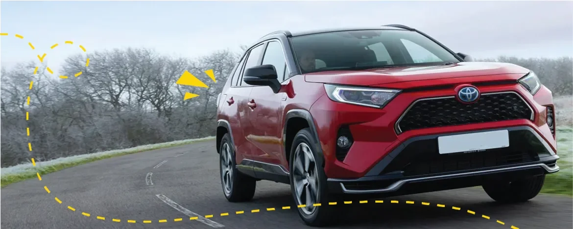 Toyota RAV4 in red