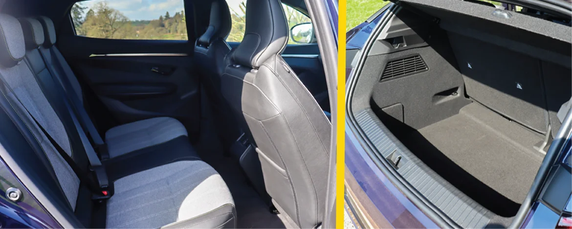 Renault Megane E-Tech boot and back seats