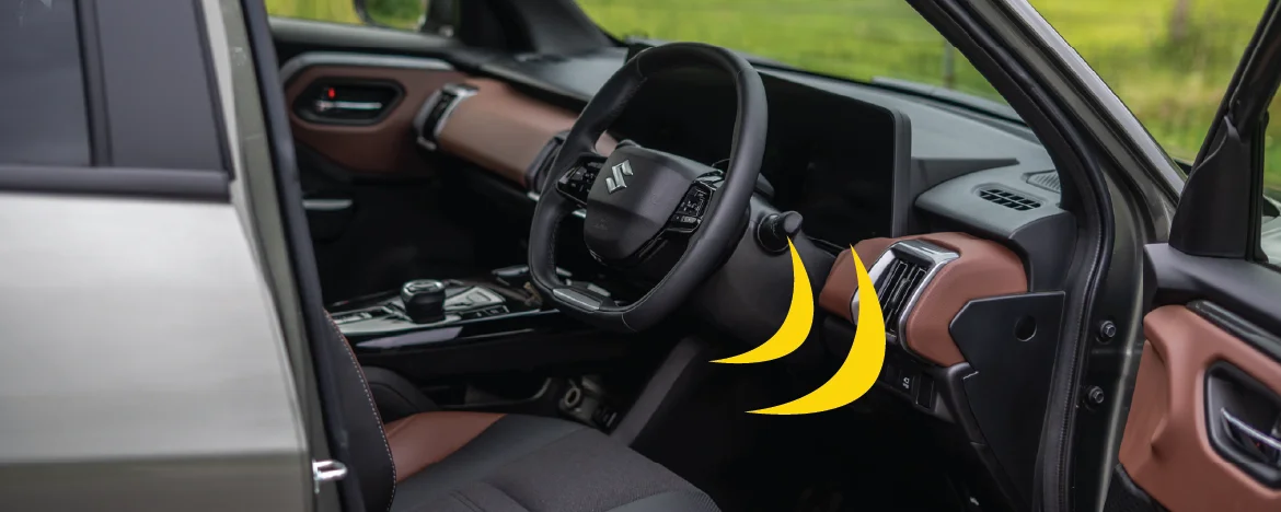 Drivers seat in the e Vitara