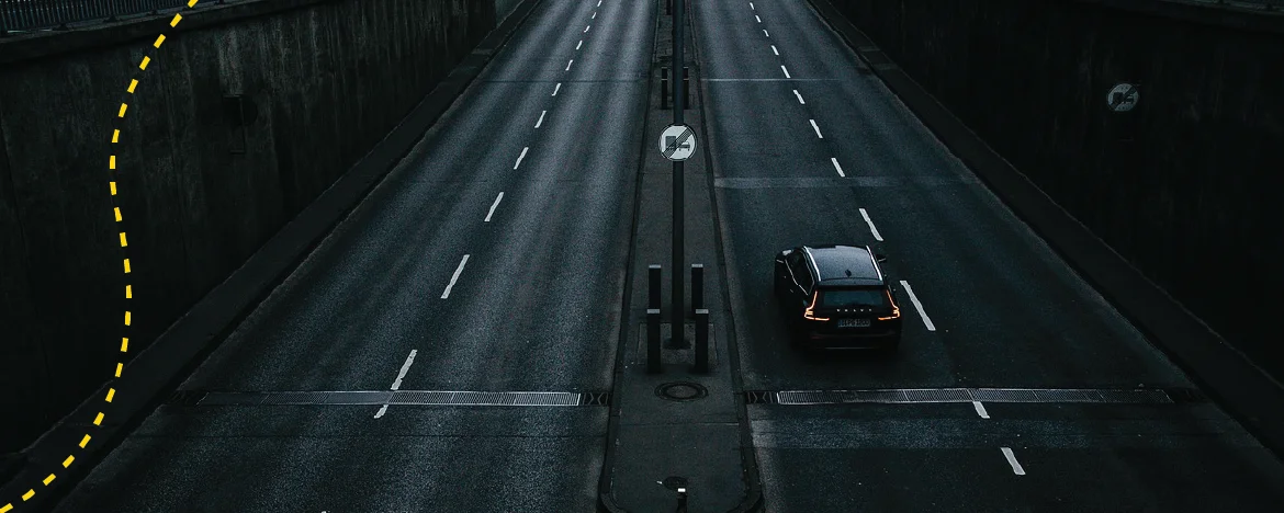 Car on road
