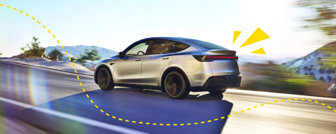 Tesla Model Y driving