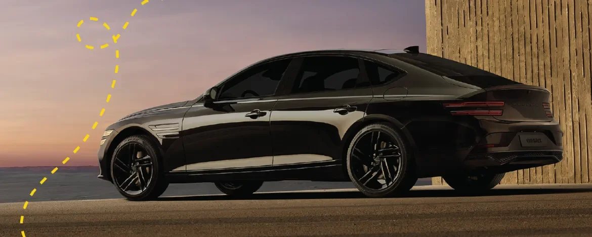 Genesis G80 with yellow accents
